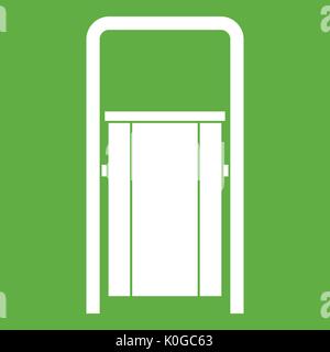 Public garbage bin icon green Stock Vector