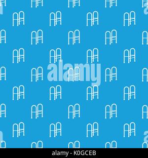 Walker pattern seamless blue Stock Vector