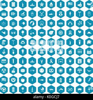 100 summer holidays icons sapphirine violet Stock Vector