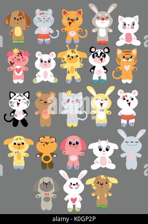 Cartoon wild animals collection set Stock Vector Image & Art - Alamy
