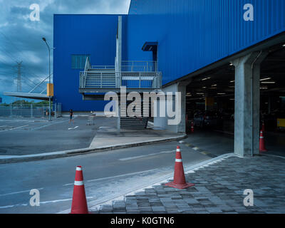 series of element of architecture department store and street when the rain storm come Stock Photo