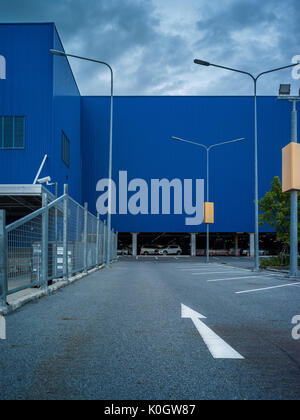 series of element of architecture department store and street when the rain storm come Stock Photo