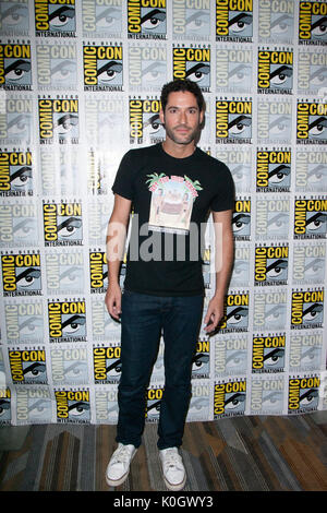 Photocall for 'Lucifer' during San Diego Comic-Con International 2017 in San Diego, California.  Featuring: Tom Ellis Where: San Diego, California, United States When: 22 Jul 2017 Credit: Tony Forte/WENN Stock Photo