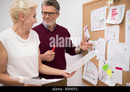 Every needed information is on the corkboard Stock Photo
