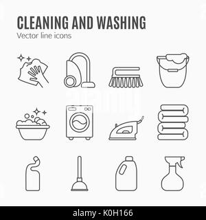 Cleaning Brush Simple Line Icon. Washing Brush Thin Linear Signs Stock  Illustration - Illustration of bucket, design: 96274544