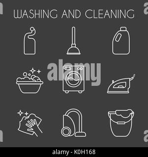 Bathroom, cleaning, line, thin, toilet brush icon - Download on Iconfinder