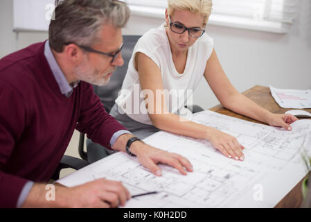 Hard work on common project Stock Photo