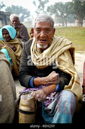 Lepers in a colony in rural India Stock Photo