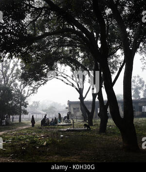 Leper colony in rural India Stock Photo