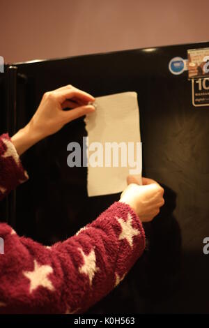 Reminder on the Fridge Stock Photo