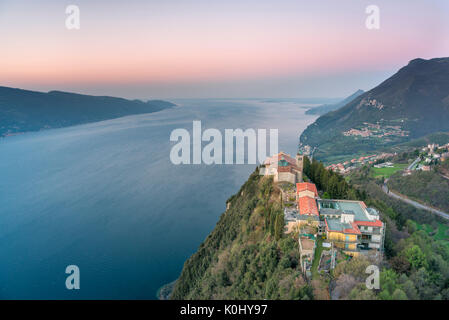 Tignale, Lake Garda, Brescia province, Lombardy, Italy. The Montecastello Sanctuary Stock Photo