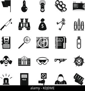 Best software icons set, simple style Stock Vector