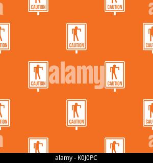 Zombie road sign pattern seamless Stock Vector