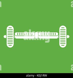 Hoverboard gyro pod icon green Stock Vector