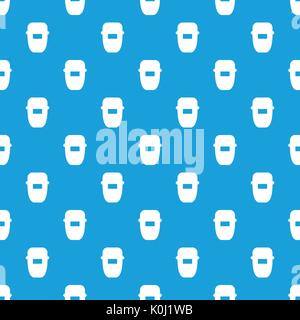 Welding mask pattern seamless blue Stock Vector