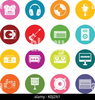 Musical instruments icons many colors set Stock Vector Image & Art - Alamy