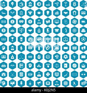 100 totalizator icons sapphirine violet Stock Vector
