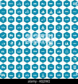 100 transportation icons sapphirine violet Stock Vector