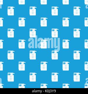 Multipurpose device, fax, copier and scanner pattern seamless blue Stock Vector