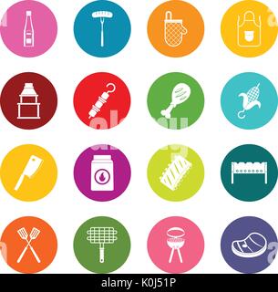 Steak icons many colors set Stock Vector Image & Art - Alamy