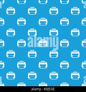 Modern laser printer pattern seamless blue Stock Vector