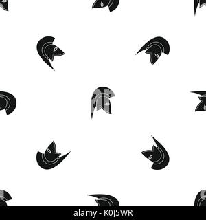 Roman helmet pattern seamless black Stock Vector