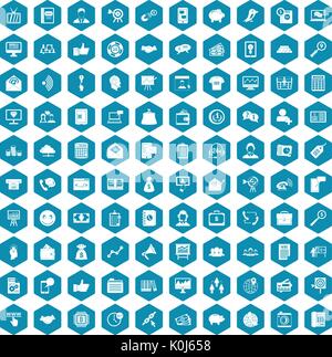 100 viral marketing icons sapphirine violet Stock Vector