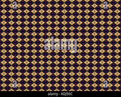 Yellow Diamond and Purple Circle Background Pattern Stock Photo
