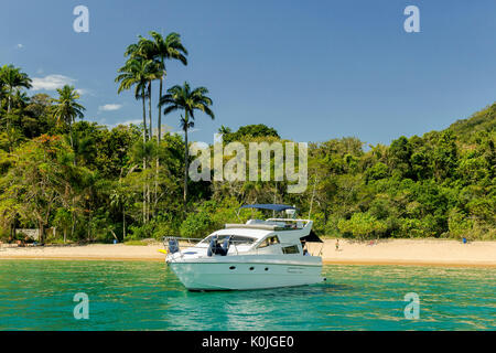 Motorboats in Ilha Grande, Angra dos Reis Stock Photo