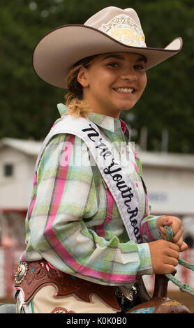 Cowgirl, St Paul Junior Rodeo, St Paul, Oregon Stock Photo - Alamy