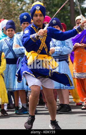 Sikh Teen Doing Gatka Sikh Day Parade Salem Oregon Stock Photo Alamy Sikh Teen Doing Gatka Sikh Day Parade Salem Oregon Stock Photo Alamy