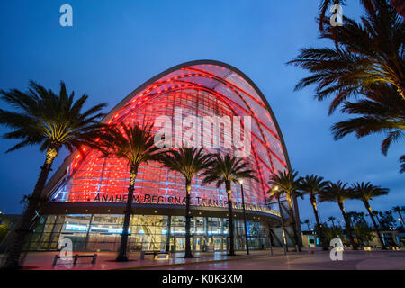 Anaheim, JUN 3: The beautiful Anaheim Regional Intermodal Transit Center on JUN 3, 2017 at Anaheim, California Stock Photo