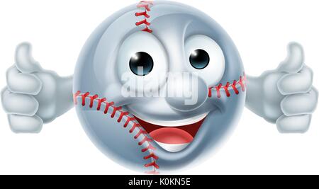 Baseball Softball Ball Man Cartoon Character Stock Vector