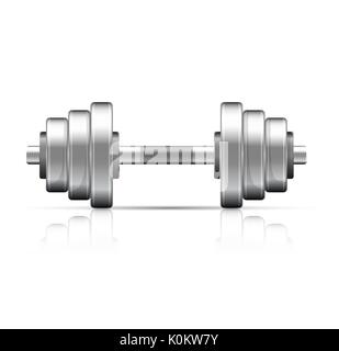Dumbbell with removable disks Stock Vector