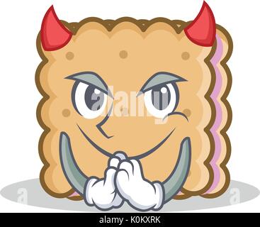 Devil biscuit cartoon character style Stock Vector