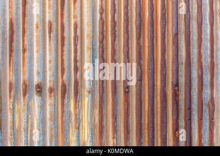Rusty galvanized iron sheet background pattern Stock Photo