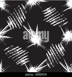 Vector seamless pattern. Abstract grunge texture with monochrome blots. Creative background with blots Stock Vector