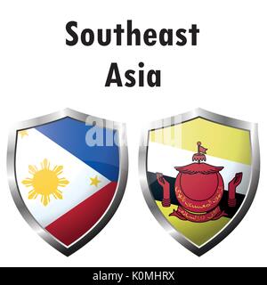 Set flag icon Stock Vector