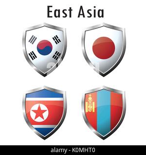 Set flag icon Stock Vector