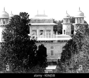 old vintage lantern slide of itmad ud daulah tomb, Agra, uttar pradesh, India, Asia Stock Photo