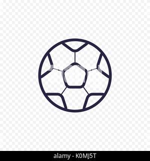 Soccer ball simple line icon. Football game thin linear signs. Outline sport simple concept for websites, infographic, mobile applications. Stock Vector