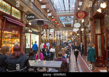 The Strand Arcade built in 1891 is Sydney's only remaining Victorian retail arcade, located in the city centre, with upmarket shops and stores Stock Photo