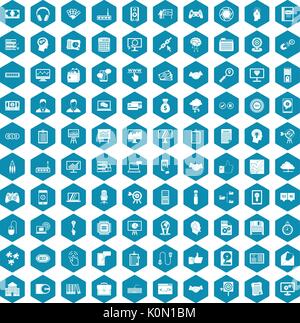 100 web development icons sapphirine violet Stock Vector