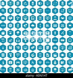 100 website icons sapphirine violet Stock Vector