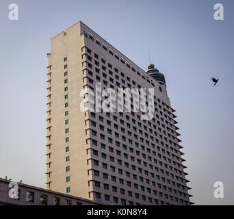 Yangon, Myanmar - Feb 13, 2017. A tall building in Yangon, Myanmar. Yangon property market is the most expensive in the country. Stock Photo