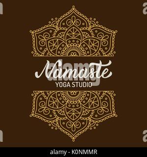 Yoga studio logo Stock Vector