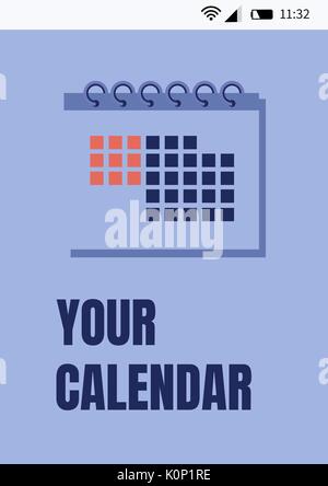 Digital composite of Calendar application interface Stock Photo