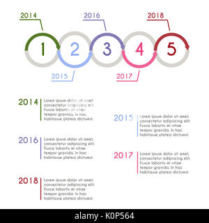 Progress chart statistic concept. Infographic template for presentation. Timeline statistical chart. Business flow process diagram. Stock Photo