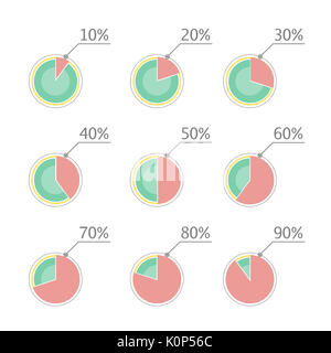 Pie chart statistic concept. Business flow process diagram. Infographic elements for presentation. Percentage infographics. Stock Photo