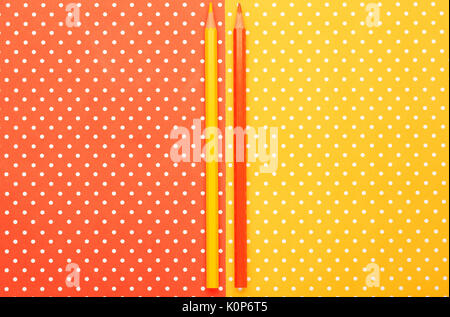 Scholar material to back to school in colored background Stock Photo